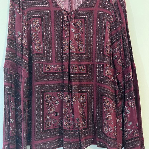 Cotton On women's boho blouse like new, 100% viscose, paisley pattern