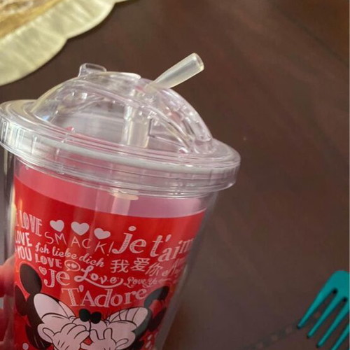 Reusable cup with straw new