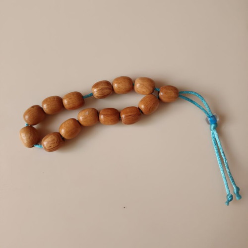 Handmade Begleri Worry Beads from Natural Beech Wood, 13+1 Beads