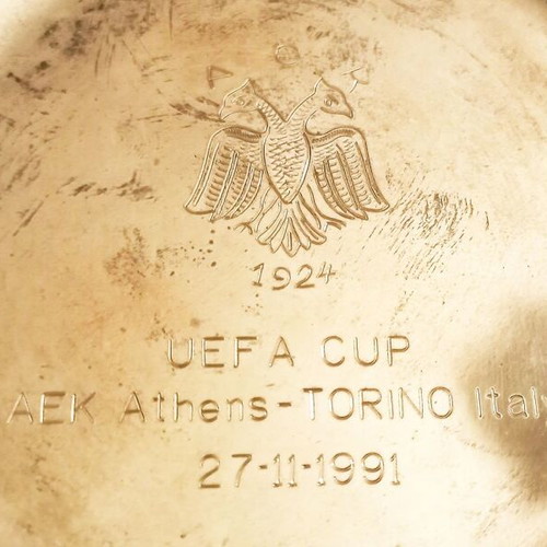 AEK Torino commemorative plate used, collectible 30+ years old