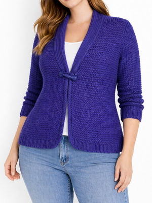 Purple cardigan jacket like new, size 16 (UK) M/L
