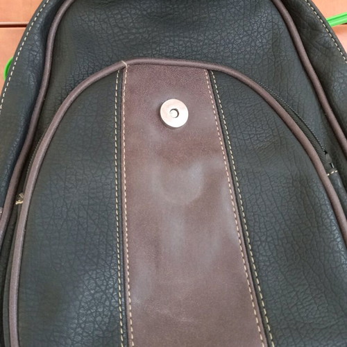Charm & SHAPE backpack bag used, faux leather, black and brown