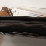 Leather briefcase new, black