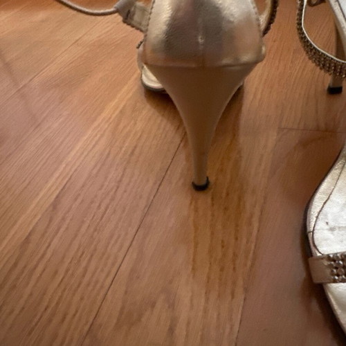 Juliette Paris gold sandals with rhinestones size 39 used