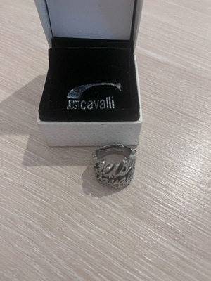 Just Cavalli stainless steel ring used, silver, size 55