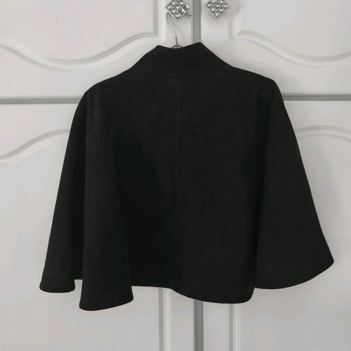 Women's short black suede cape Zara new, size M-L