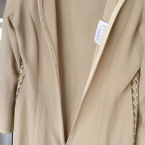 Maxi dress beige new with lace details