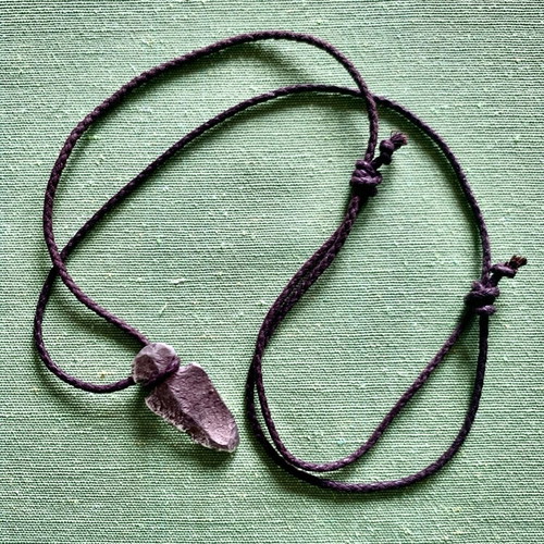 Men's silver 925 pendant like new with brown cord