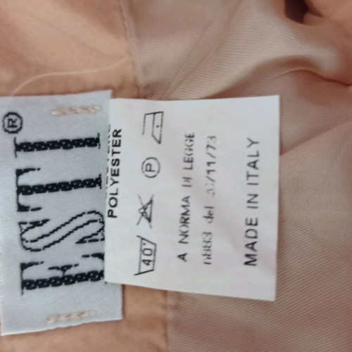 ESTI women's set, pale peach with decorative buttons and gathers, 3 pieces