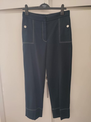 Παντελόνι cropped Marks & Spencer σαν καινούργιο, μπλε, μέγεθος S-M