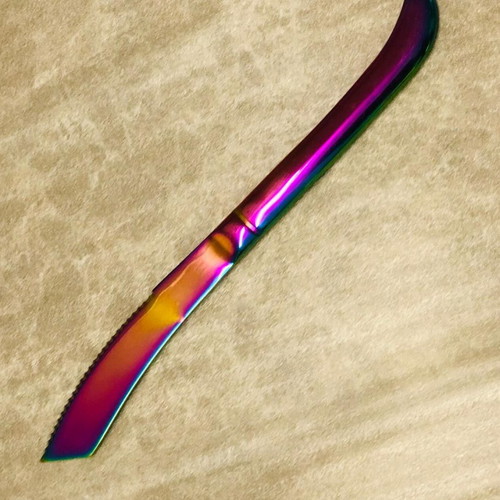 Titanium gradient kitchen knife new