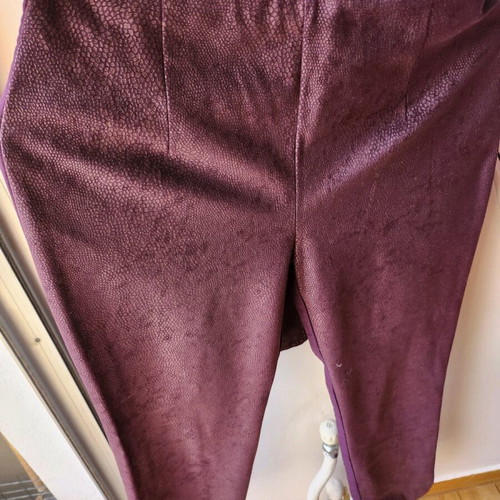 Evening set like new, purple, leather texture small