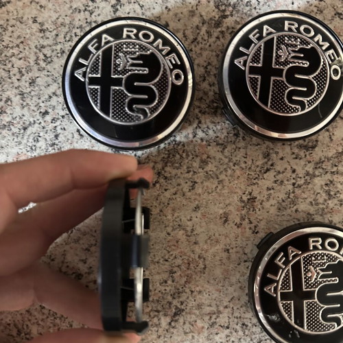 Alfa Romeo wheel logo caps full set 4 pieces new 60mm