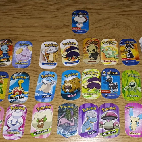 Pokémon metal caps used, pack of 25 pieces