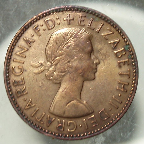 Half Penny coin used, lot of 3, United Kingdom