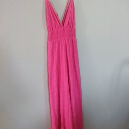 Maxi summer dress like new, fuchsia