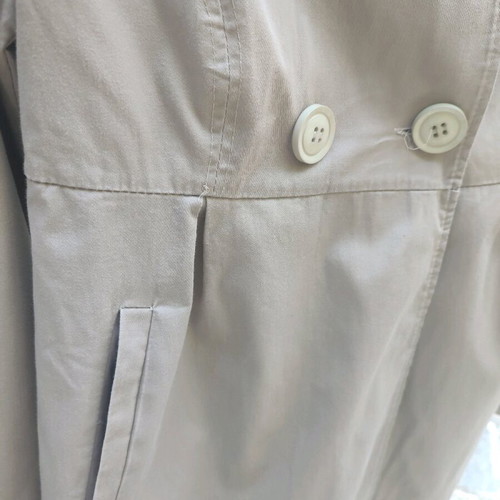 Cotton trench coat lined with padding size M like new, beige