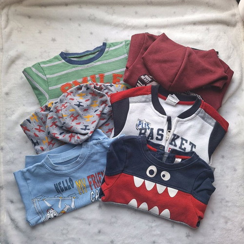 Set of 6 used baby jumpers 12-18 months