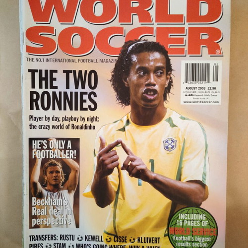 World Soccer August 2003 English Edition like new