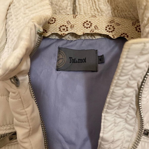 Toi&Moi cream jacket used, long, size small