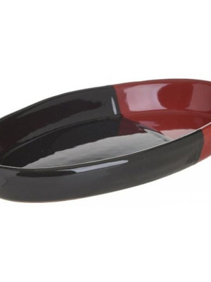 Ceramic heat-resistant cookware black-red 33cm new