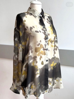 Zara free art silky shirt like new, colorful, sizes M-L