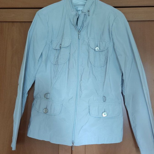 Geox women's waterproof jacket like new, gray and white, size L