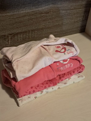 Mothercare set of 4 cotton rompers 9-12 months like new
