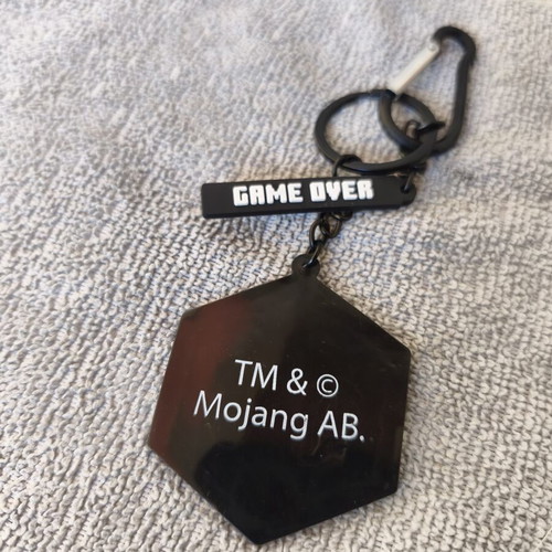 Minecraft keychain new, black and green