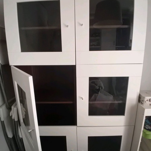Ikea Besta bookcase cabinet composition, 6 doors