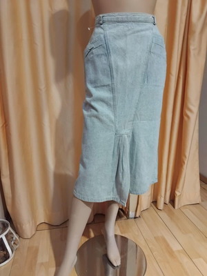 Vintage stonewashed denim skirt No 50, new, 80s style