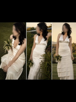 BCBGMAXAZRIA Vintage wedding dress off white ivory US 2