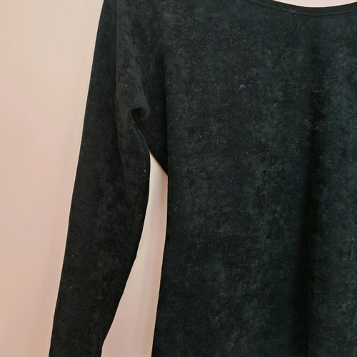 Personal Club black blouse with lace details, size M