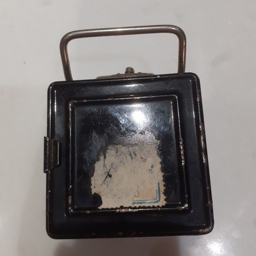 Artas square flashlight 1950's used, black with wear