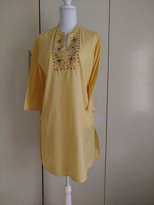 Tunic summer medium yellow 100% cotton like new