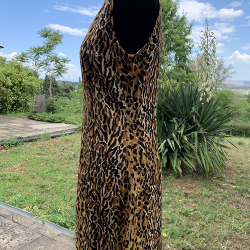 Animal Print Dress made of 100% Viscose, new, size M