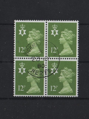 Γραμματόσημα Μεγάλη Βρετανία 1980 Queen Elizabeth II 12P πράσινο λαδί CTO καινούργια