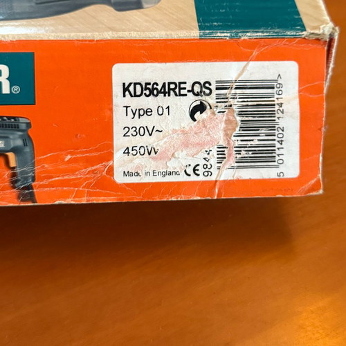 Black & Decker KD564RE electric drill used, 450W with hammer function