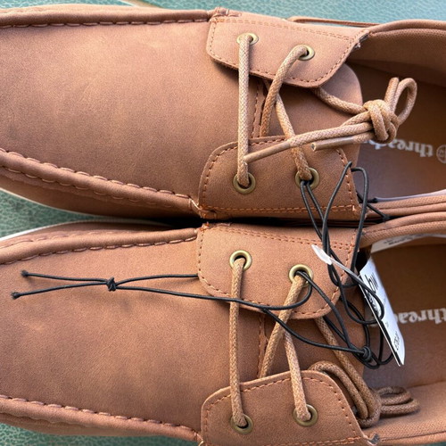 Threadbare men's boat shoes new, size 43, beige/brown
