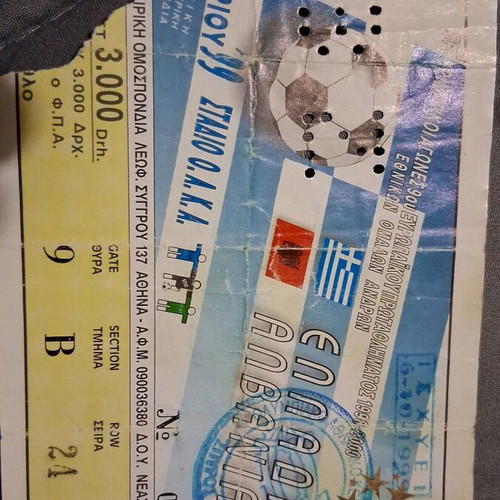 Used old collectible sports tickets