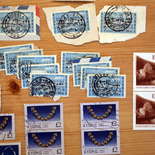 Cypriot stamps used, small collection of 75 pieces (1960-2003)