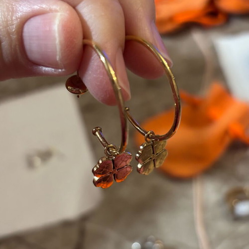 Folli Follie gold multifunctional hoop earrings like new