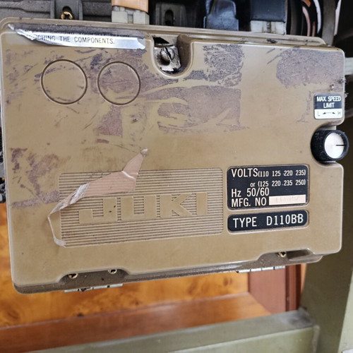 Juki DDL-555-5 industrial straight stitch sewing machine with motor and panel