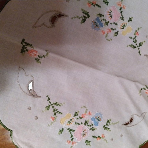 Handmade set of 6+3 table runners used