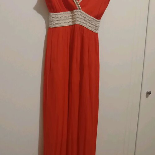 Paranoia long dress size M like new, orange, ancient Greek style