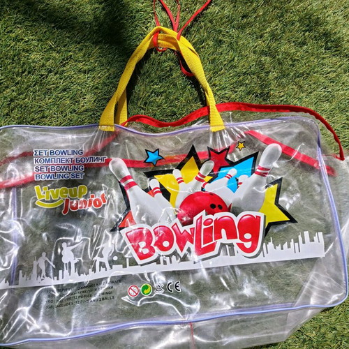 LiveUp Junior children's bowling set used, 10 pins and 2 balls
