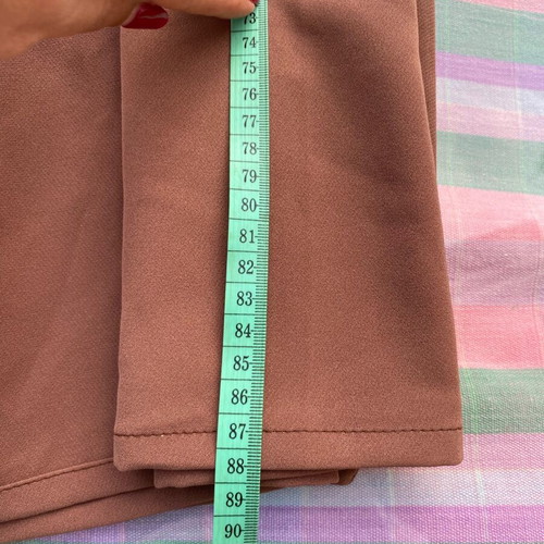 Brown skirt new with side tie, high waist, L/XL