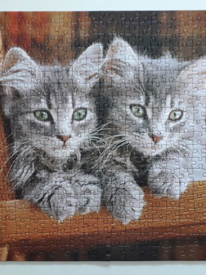 Puzzle with kittens 500 pieces like new, Clementoni
