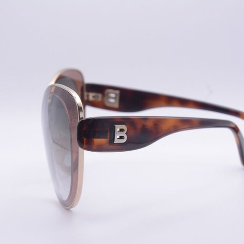 Balenciaga BA 2 72F Oversize Sunglasses Burgundy Gray Gradient New