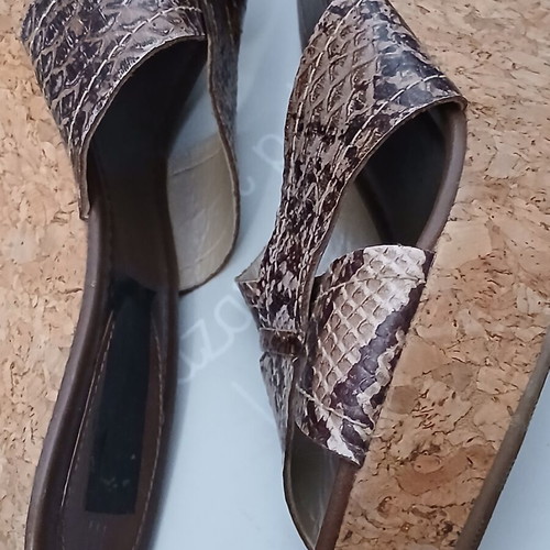 Elite leather wedge platforms used, size 40, beige and brown